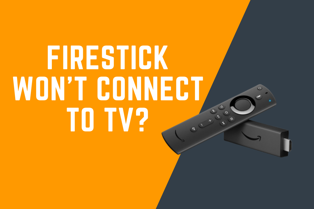 Amazon Firestick with an HDMI cable connected to a TV, highlighting potential compatibility issues with a warning icon.